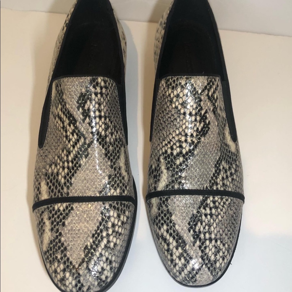 Pour La Victoire Snakeskin Loafers